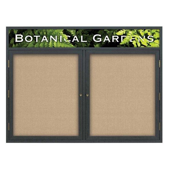 United Visual Products Open Faced Traditional Corkboard, 60x36" UV643A-BRONZE-AMETHY - main
